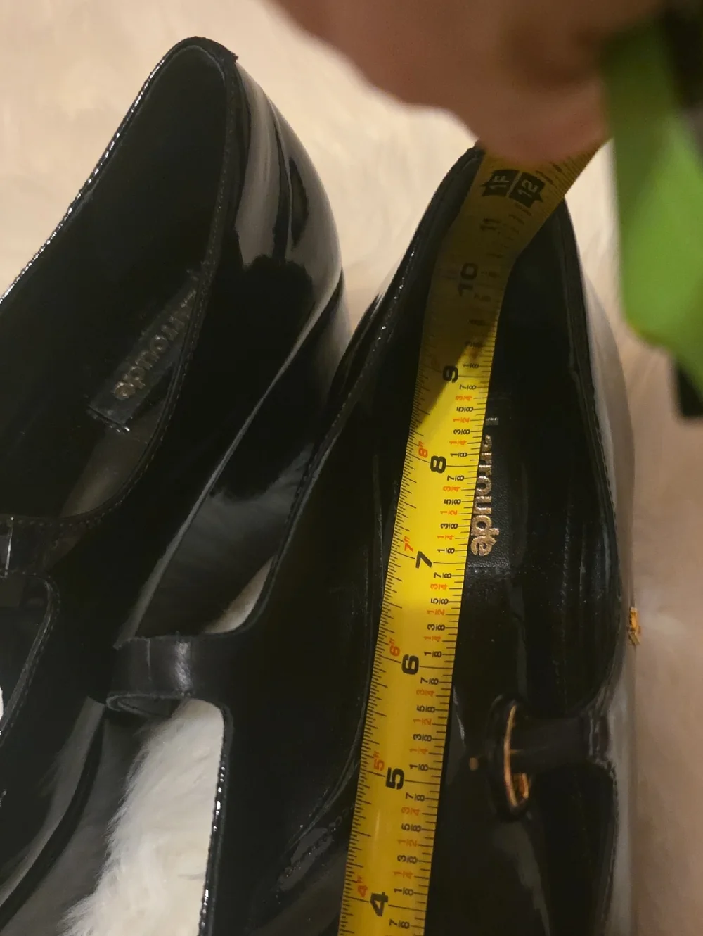 Larroude Black Patent Mary Jane Platform Shoes